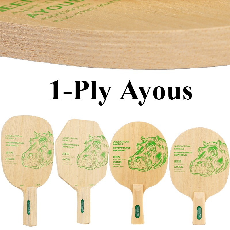 Table Tennis Paddle - ไม้ปิงปอง JEELS Green Hippo 1 Ply