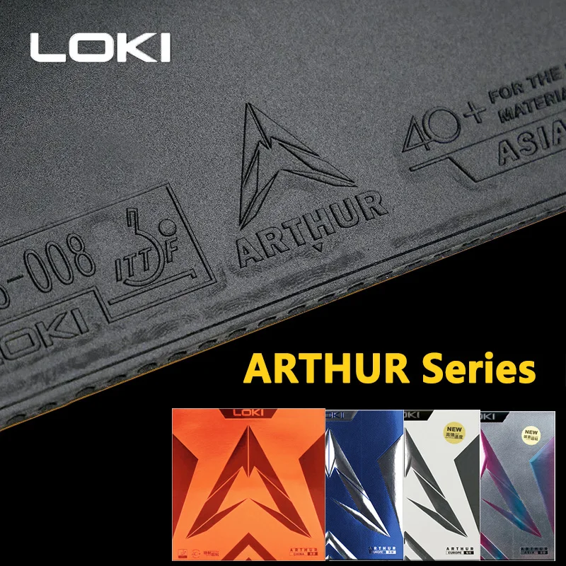 Table Tennis Loki - Loki Arthur ยางลายกีฬาปิงปองแบบยุโรป/เอเชียของแท้ยางปิงปองเหนียวพร้อมฟองน้ำเค้กแบบแข็ง