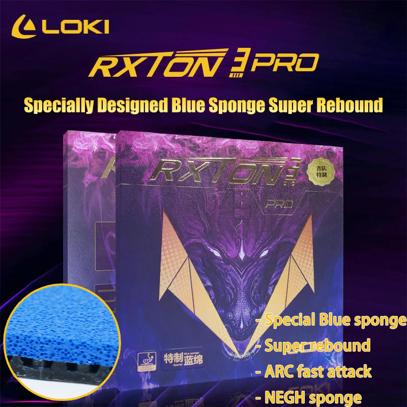 Table Tennis Loki - ยางปิงปอง LOKI RXTON 3 PRO สำหรับไม้ปิงปอง